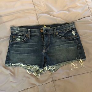 7 for all mankind shorts size 28